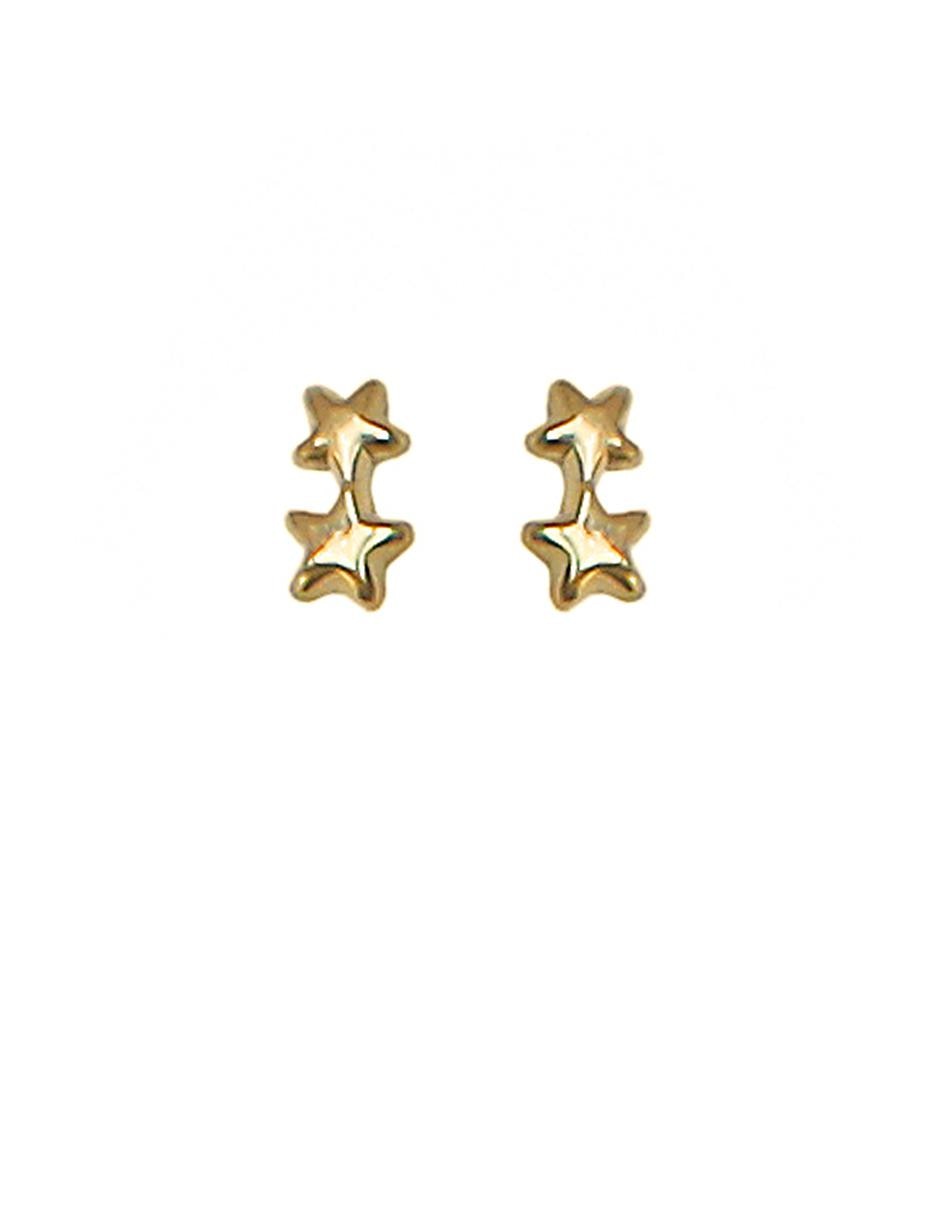 Aretes de oro 10 K con acabado brillante Aretes de oro 10 K con acabado brillante