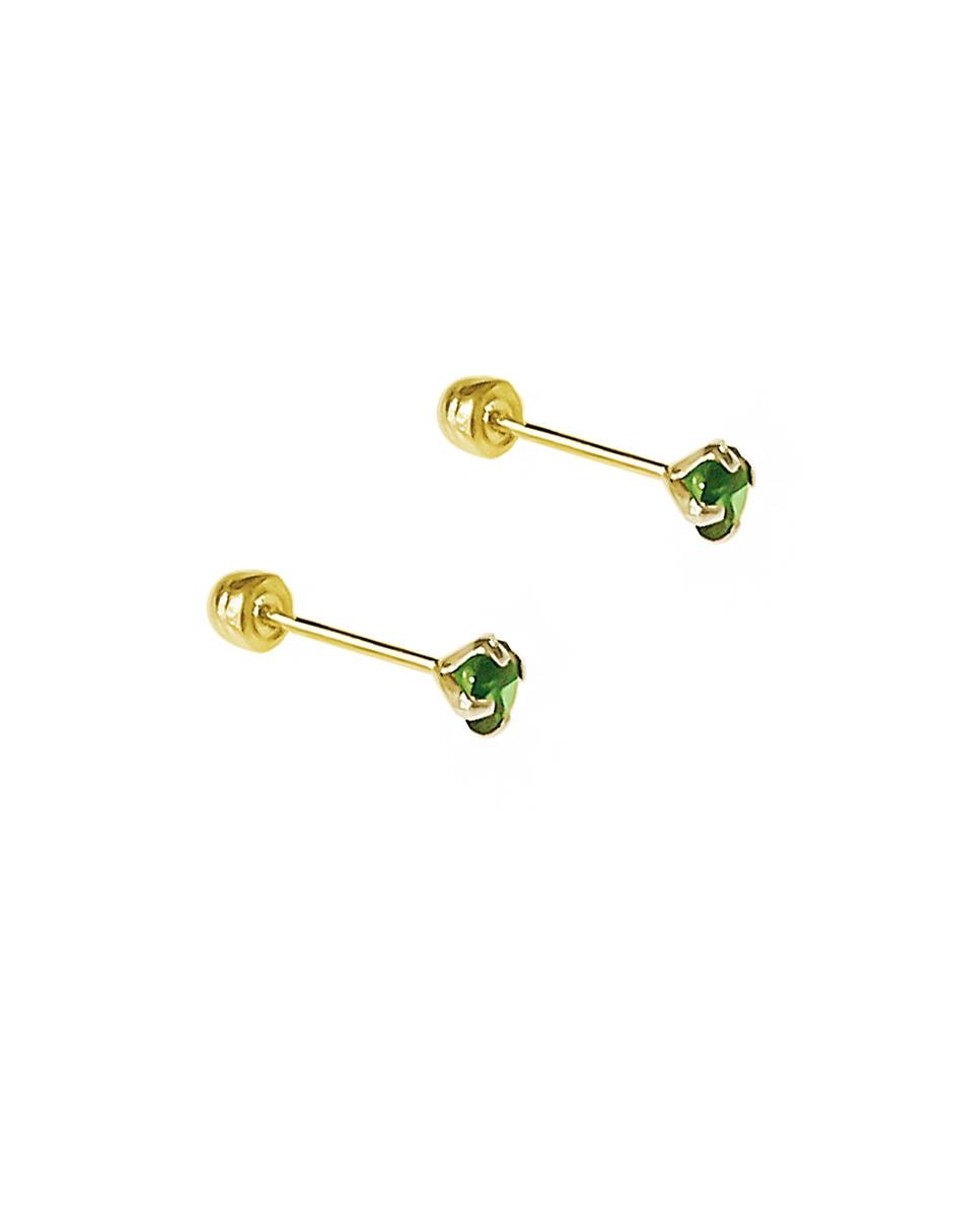 Aretes de oro 10 K con acabado brillante 3