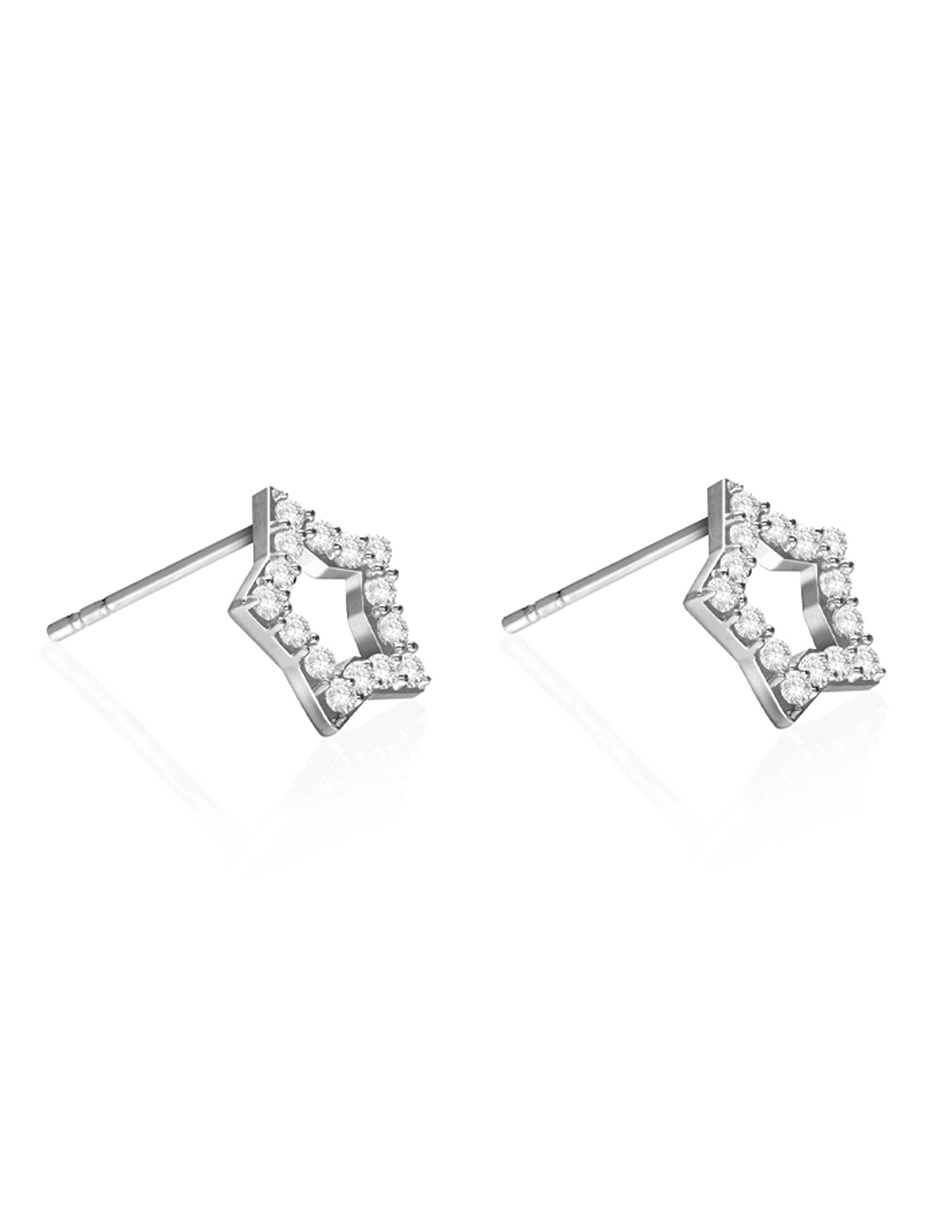 Broqueles de plata con acabado plateado 2