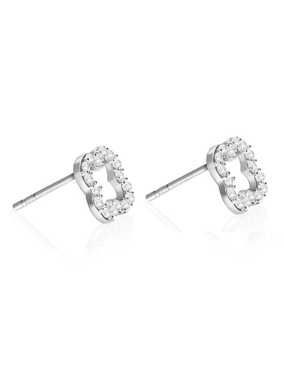 Broqueles de plata con acabado plateado 2