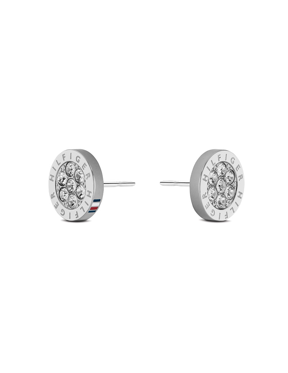 Broqueles con acabado plateado cristal Broqueles con acabado plateado cristal