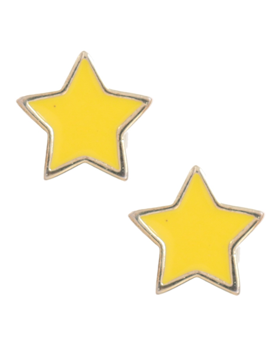 Broqueles de estrella de plata P 925 con acabado baño de oro semipreciosas 1