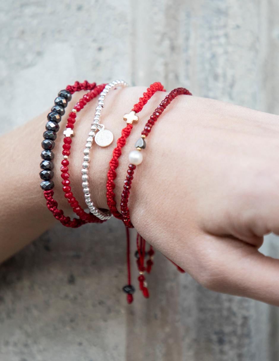 Pulsera con perla acabado liso 4