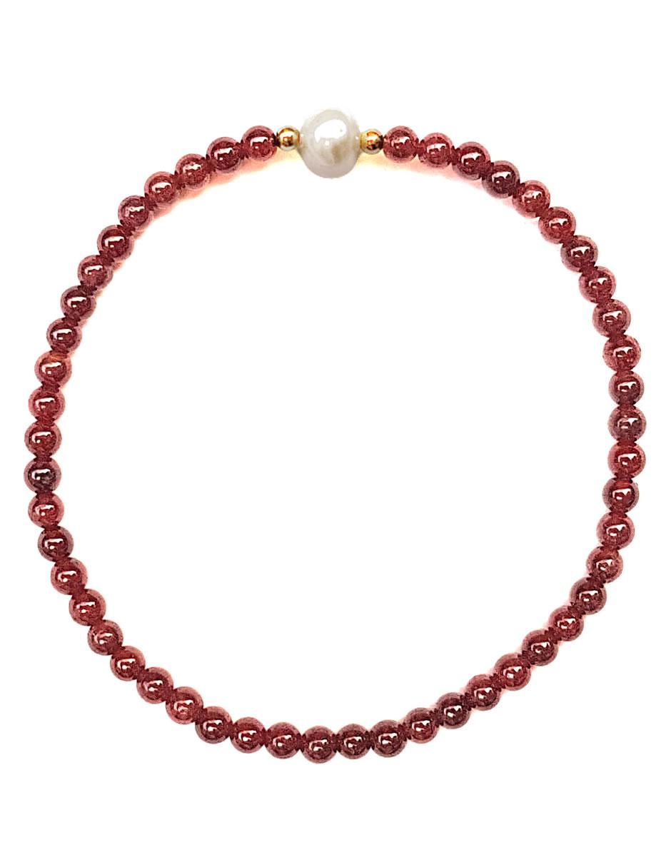 Pulsera con perla acabado liso 3