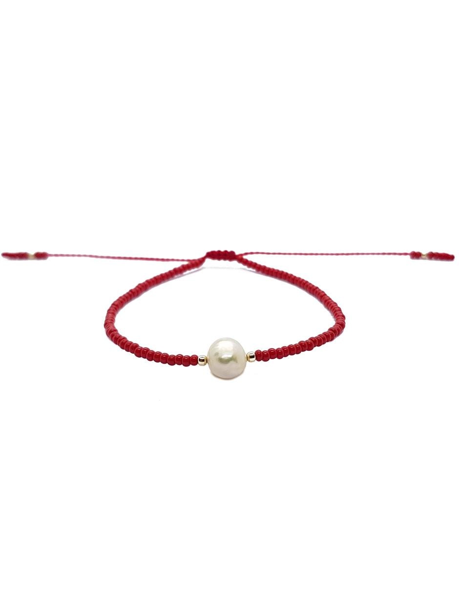 Pulsera con perla acabado liso