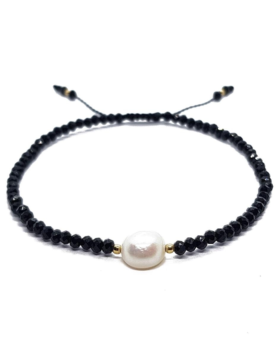 Pulsera con perla acabado liso Pulsera con perla acabado liso