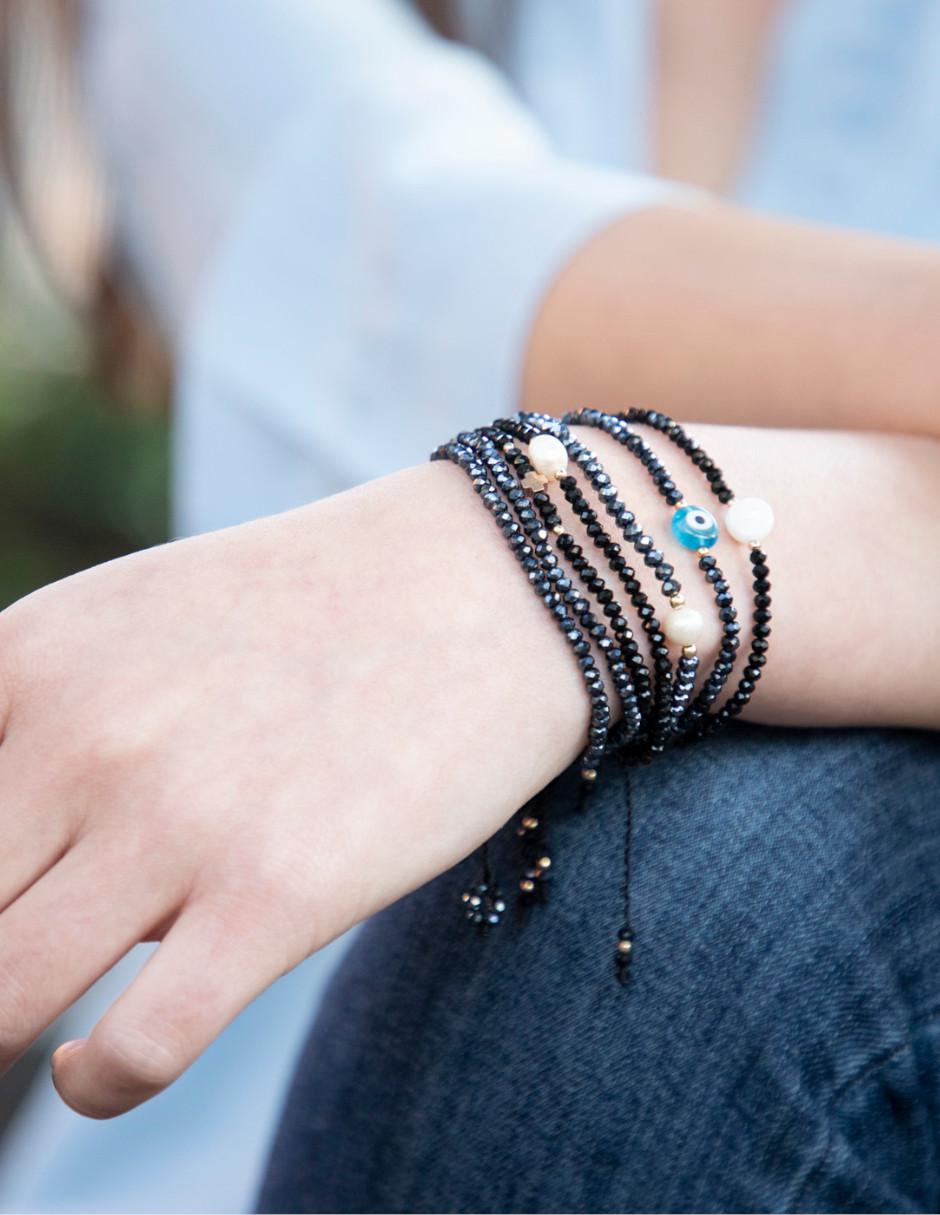 Pulsera con perla acabado liso 5