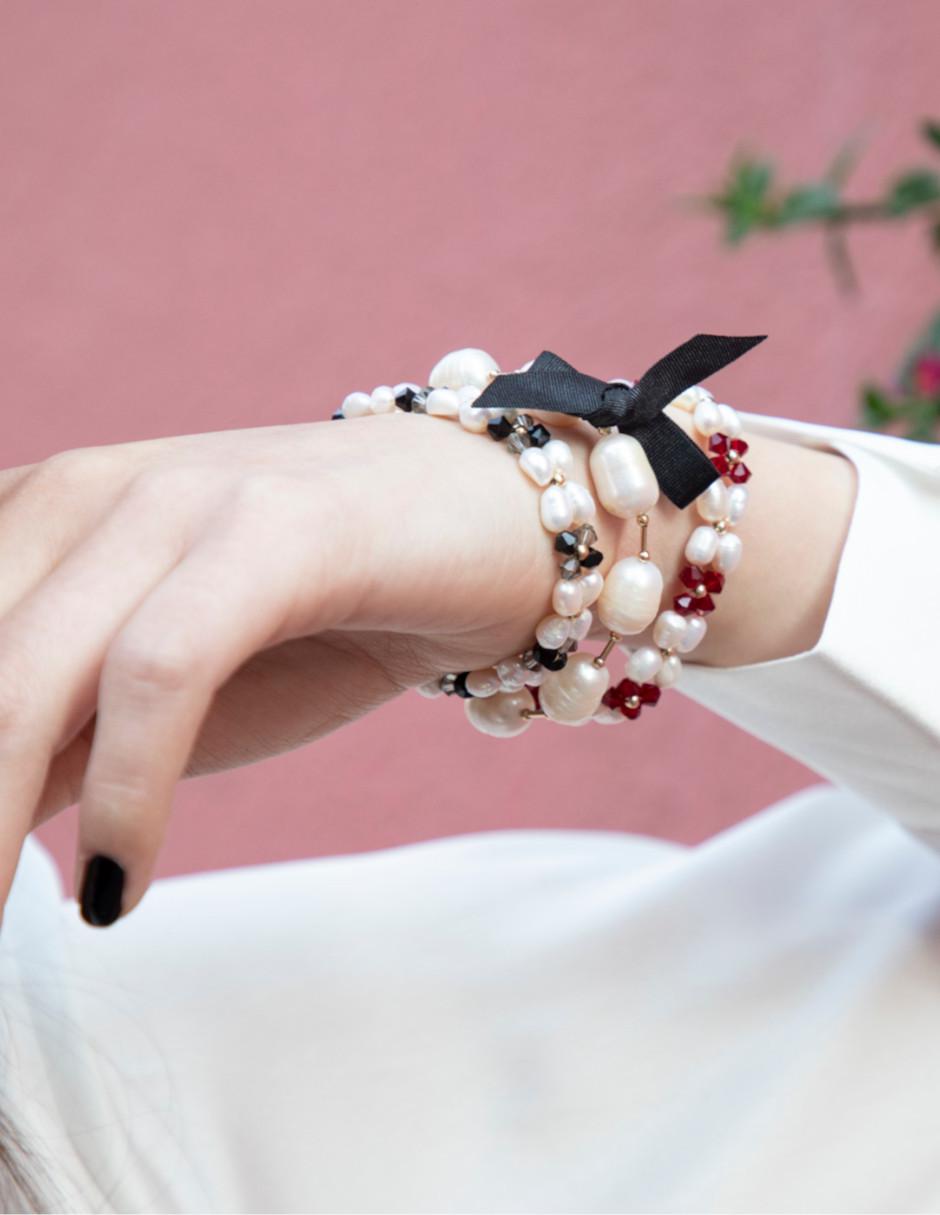 Pulsera con perla acabado liso 3