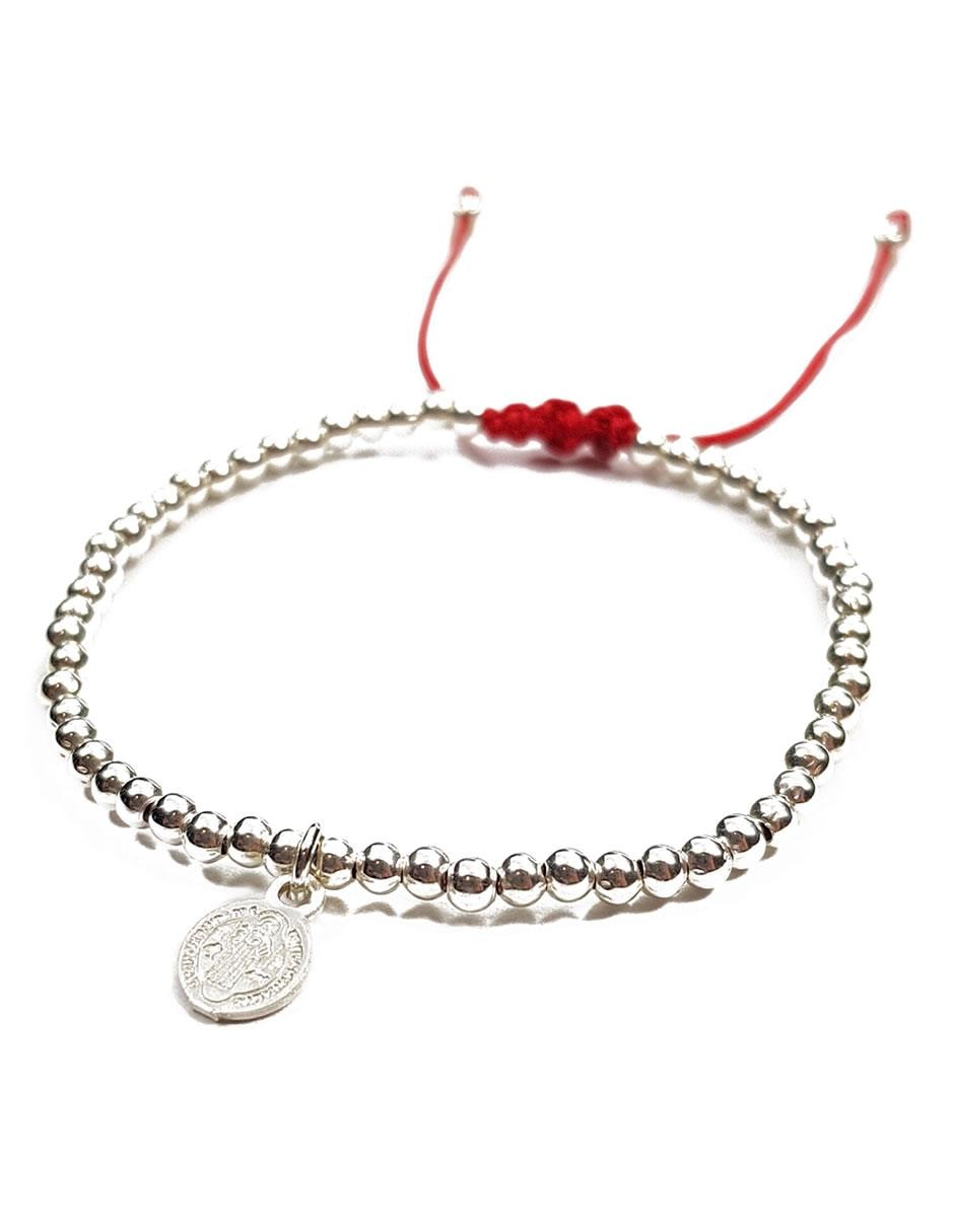 Pulsera de plata acabado liso 1