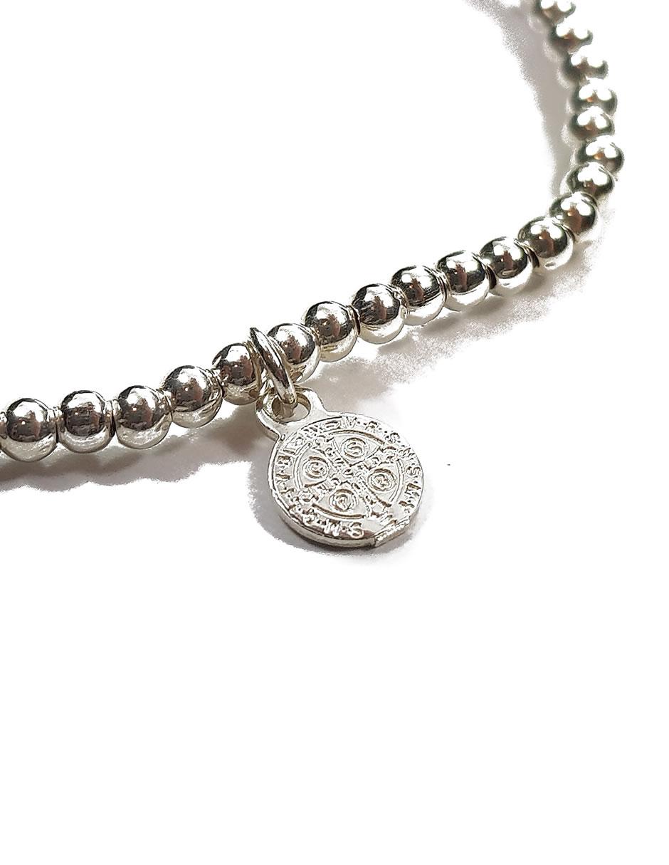 Pulsera de plata acabado liso 3