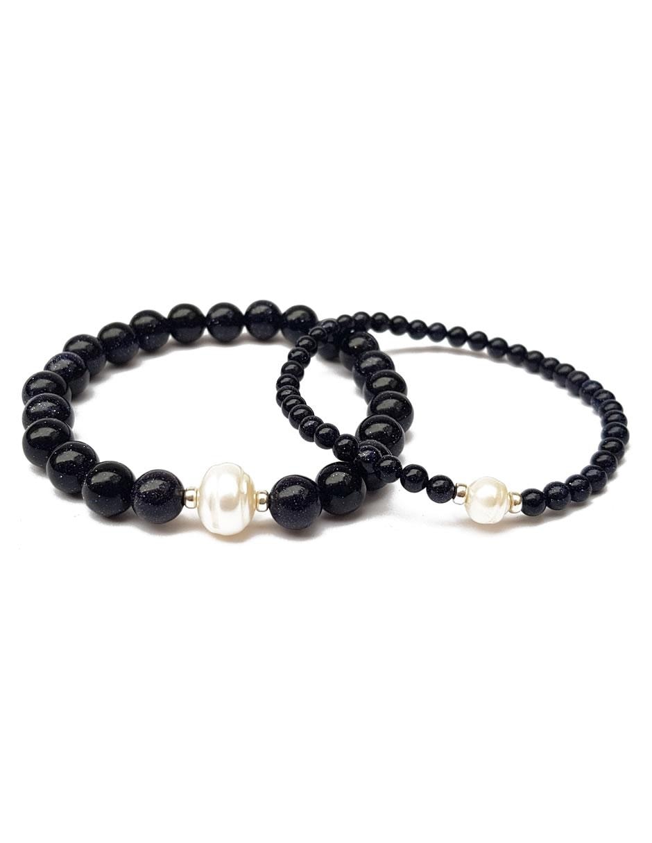Set pulsera de plata con Aventurina, Sodalita y Rodonita 1