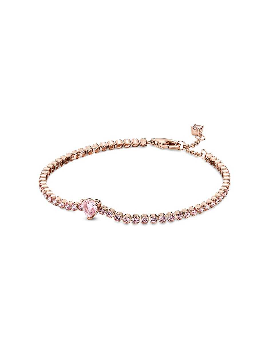 Brazalete de plata acabado baño de oro rosa Brazalete de plata acabado baño de oro rosa