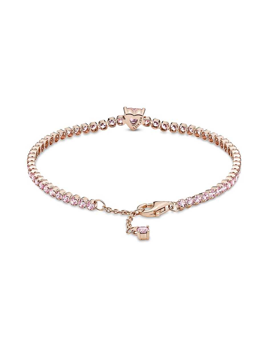 Brazalete de plata acabado baño de oro rosa 2