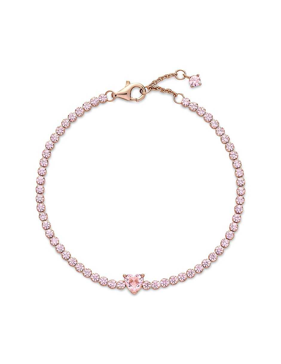 Brazalete de plata acabado baño de oro rosa 3