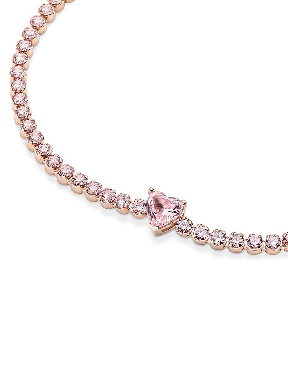 Brazalete de plata acabado baño de oro rosa 4