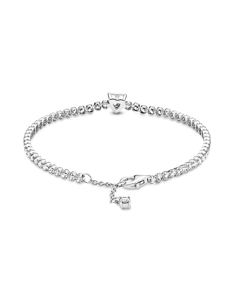 Brazalete de plata con zirconia acabado pavé 2