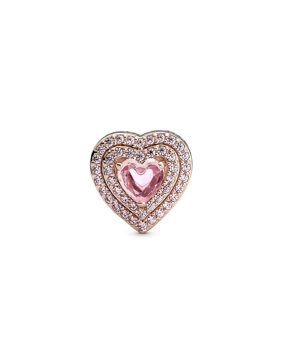 Colgante de corazón Pandora de plata zirconia cúbica
