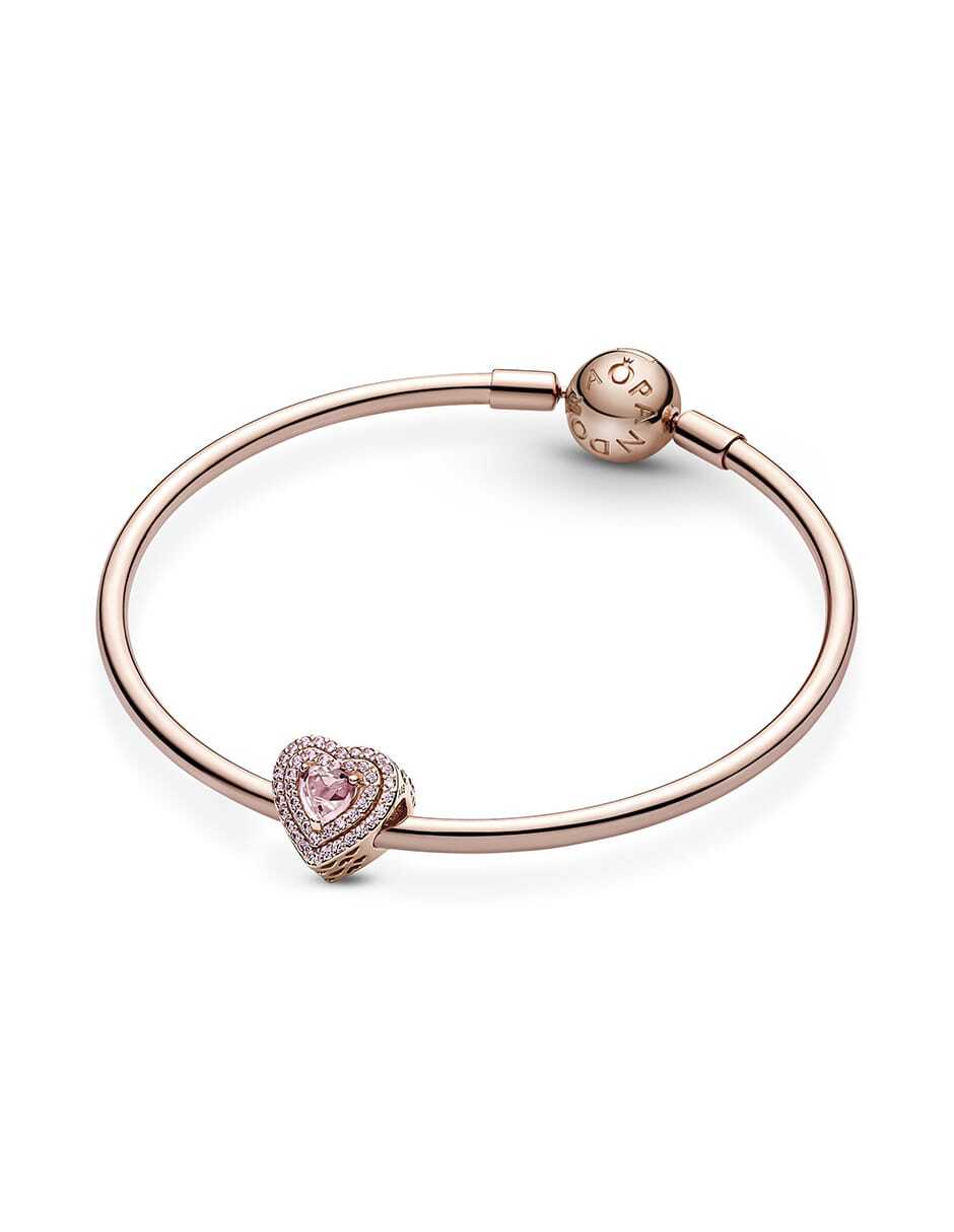 Colgante de corazón de plata zirconia cúbica