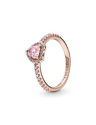 Anillo de corazón Timeless de plata P 925 zirconia cúbica con acabado baño de oro rosa Anillo de corazón Timeless de plata P 925 zirconia cúbica con acabado baño de oro rosa