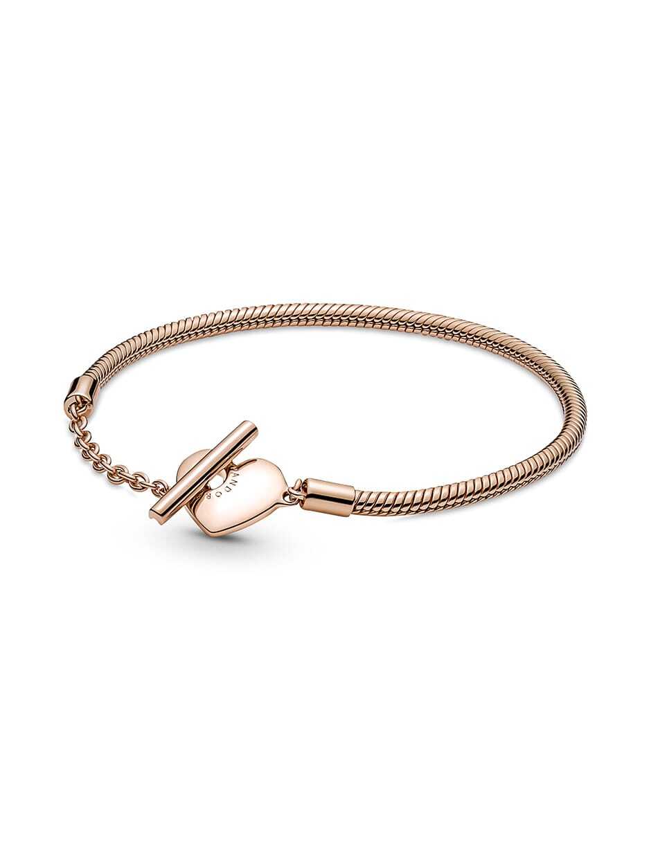 Brazalete de plata Moments acabado baño de oro rosa Brazalete de plata Moments acabado baño de oro rosa