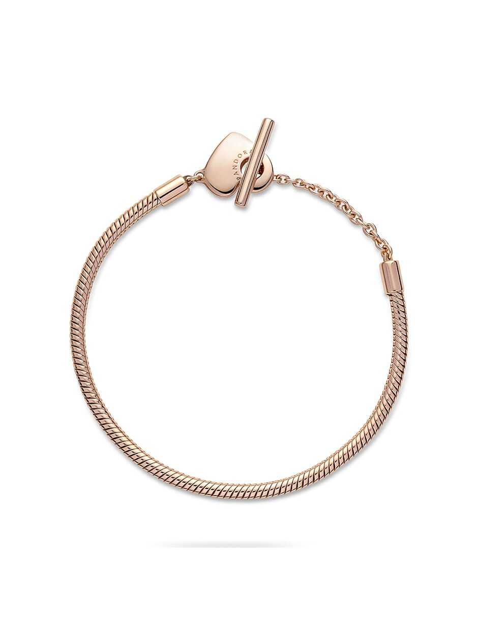Brazalete de plata Moments acabado baño de oro rosa 3