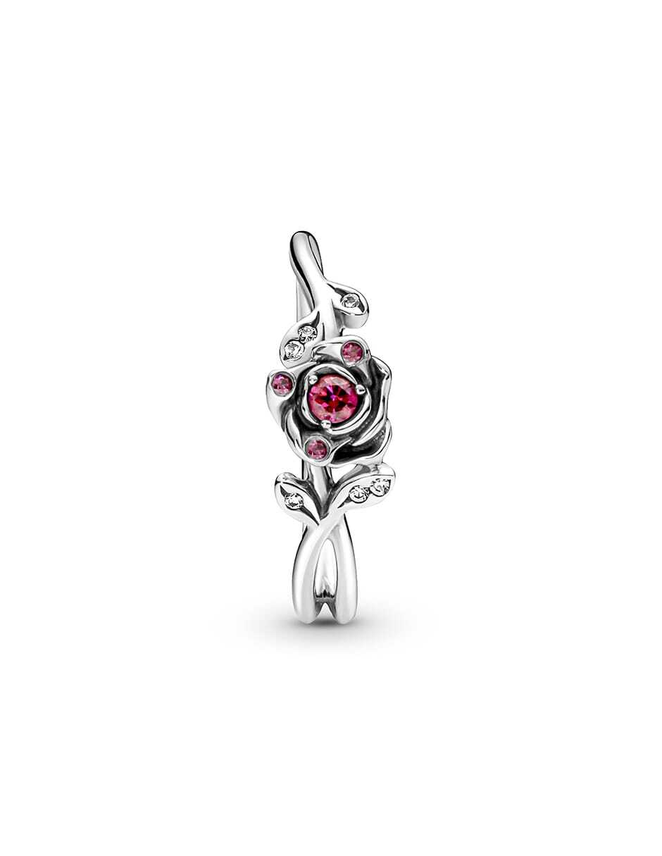 Anillo de flor Disney X de plata zirconia cúbica pulido 3