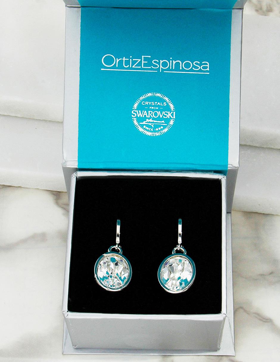 Arracadas Ortiz Espinosa con acabado brillante cristal