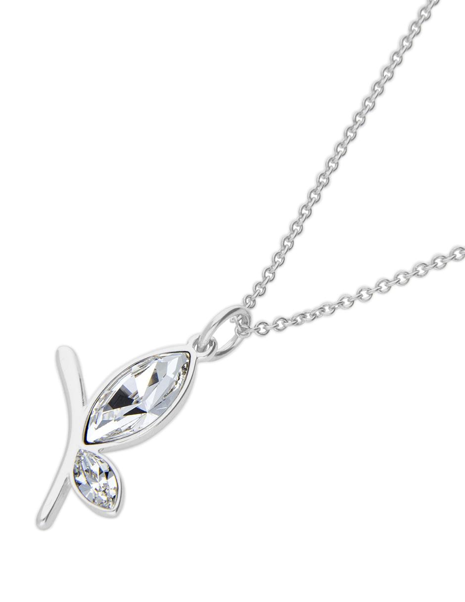 Collar con dije de mariposa cristal 6