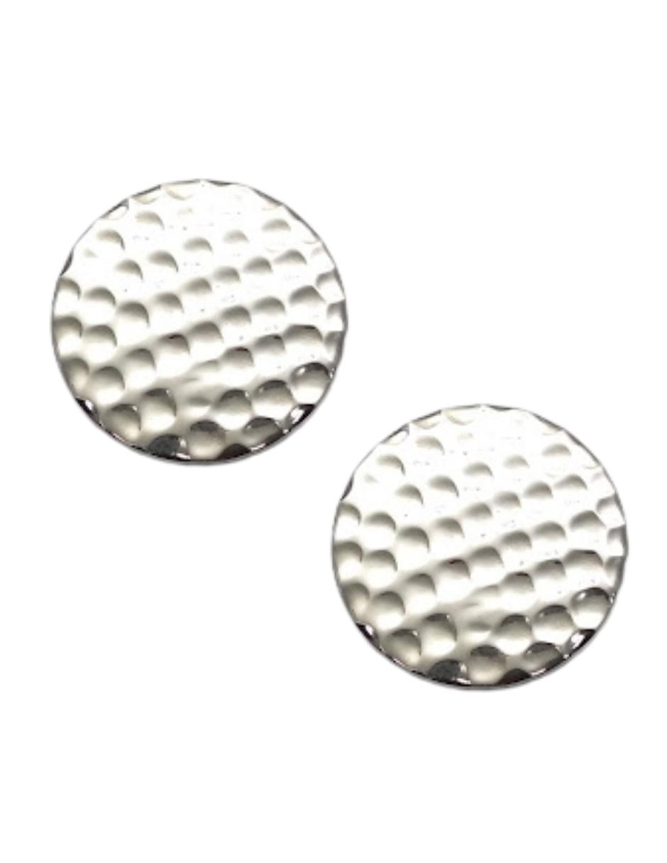 Broqueles redondos de plata con acabado brillante 4