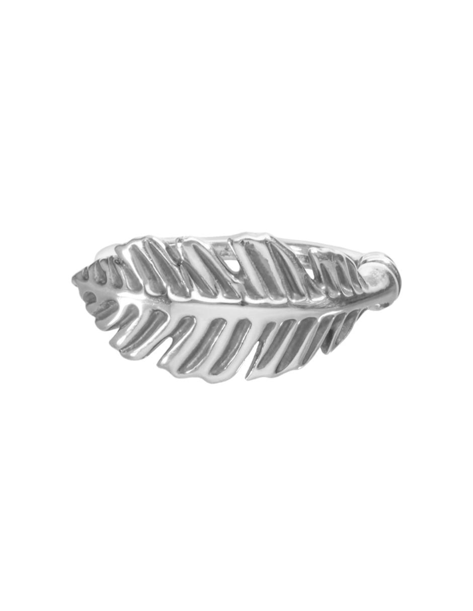 Anillo de hoja P 925 brillante