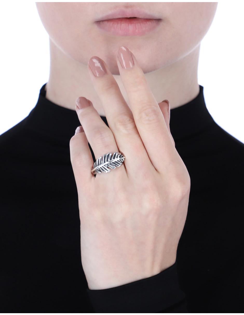 Anillo de hoja P 925 brillante 2