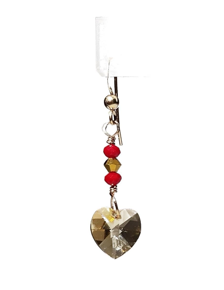 Aretes de oro laminado con acabado brillante 2