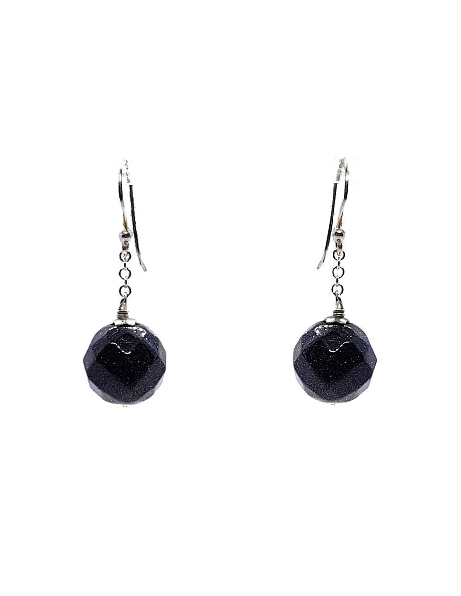 Aretes de plata con acabado brillante