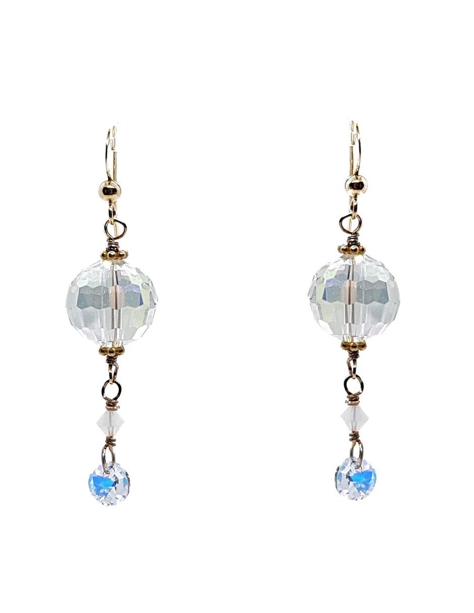 Aretes de aro de oro laminado con acabado brillante Aretes de aro de oro laminado con acabado brillante
