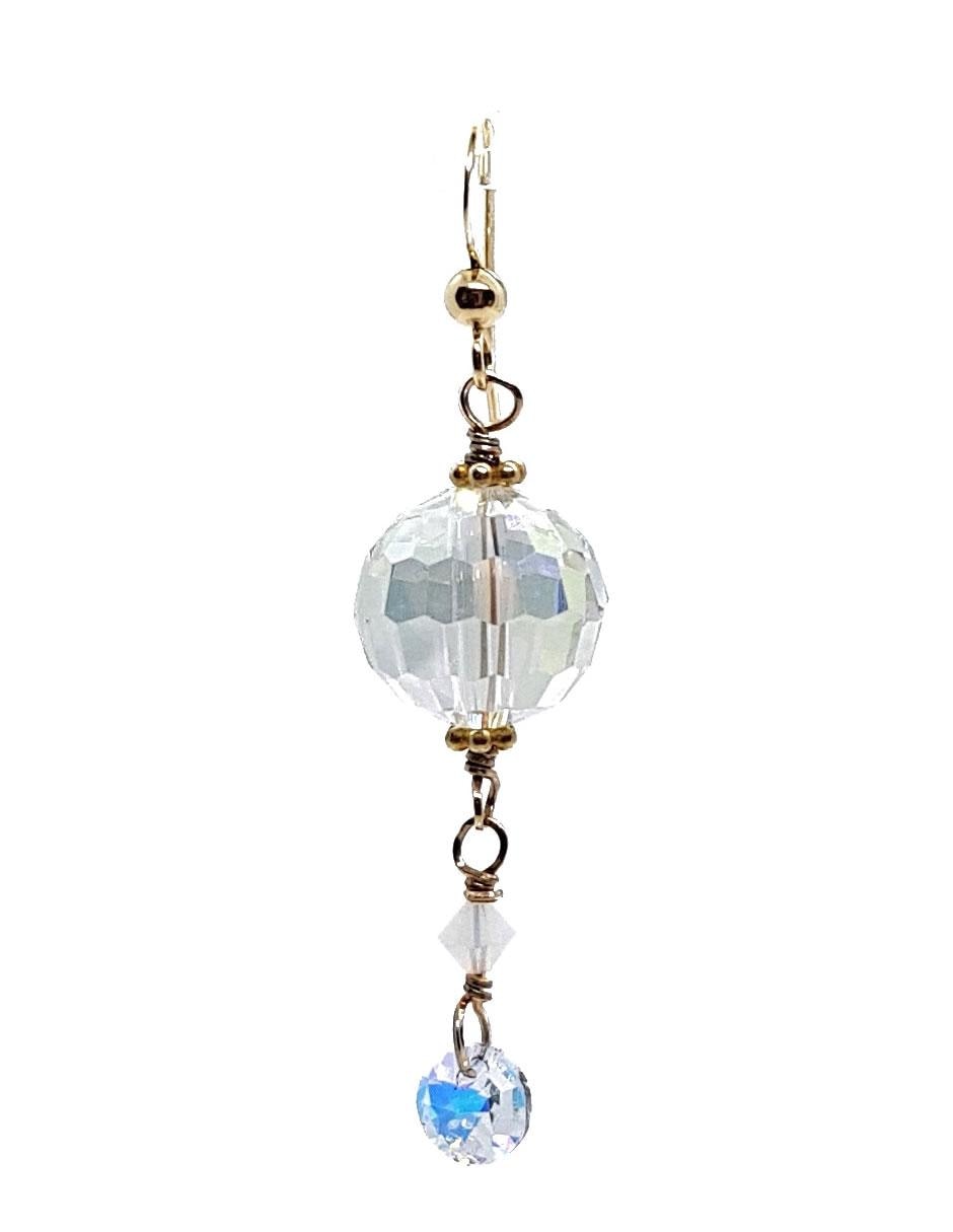 Aretes de aro de oro laminado con acabado brillante 2