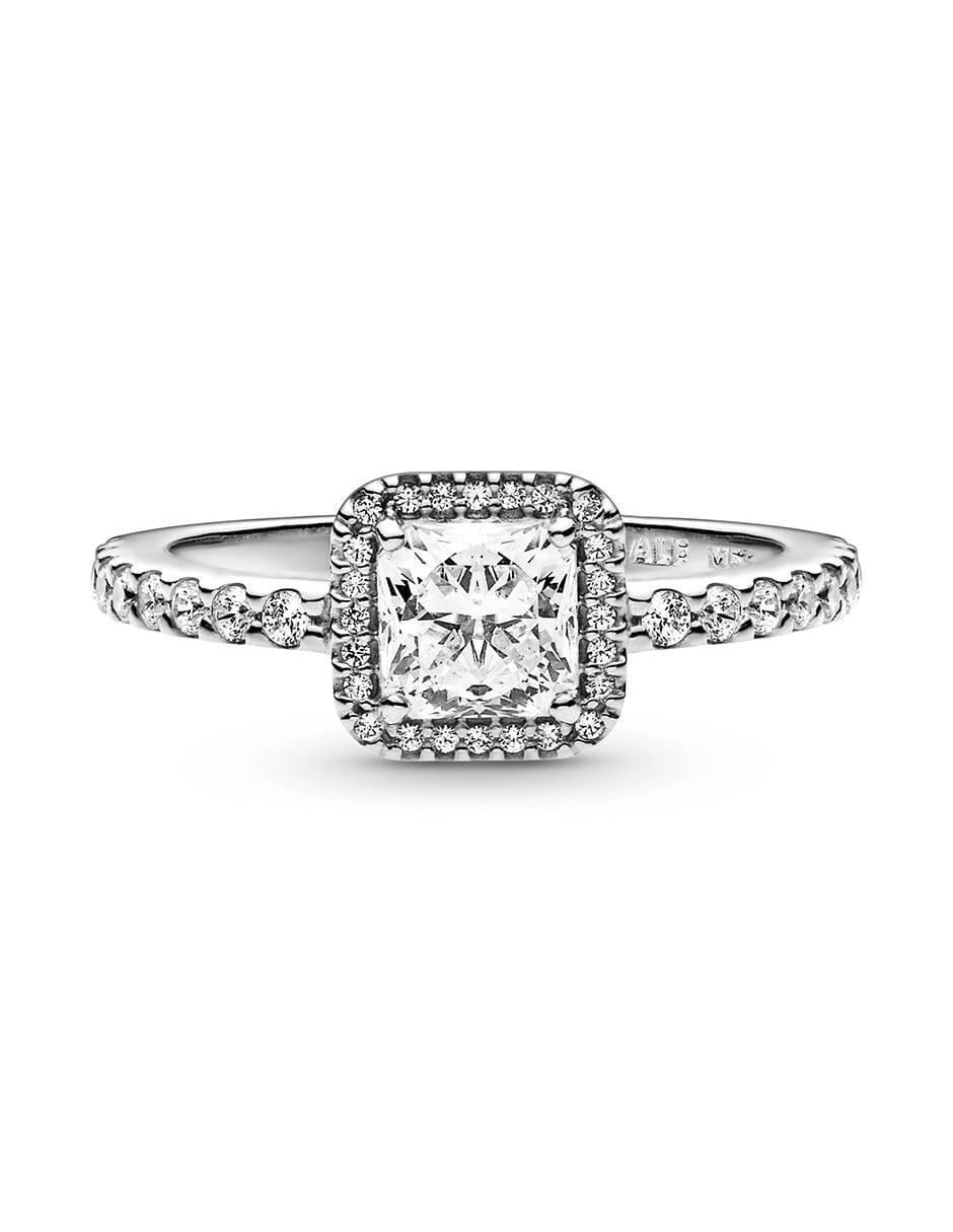 Anillo cuadrada Timeless P 925 de plata zirconia cúbica pulido 3