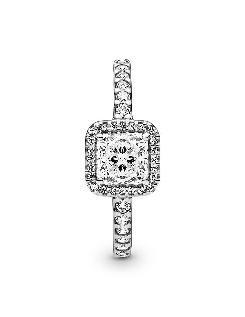 Anillo cuadrada Timeless P 925 de plata zirconia cúbica pulido 2