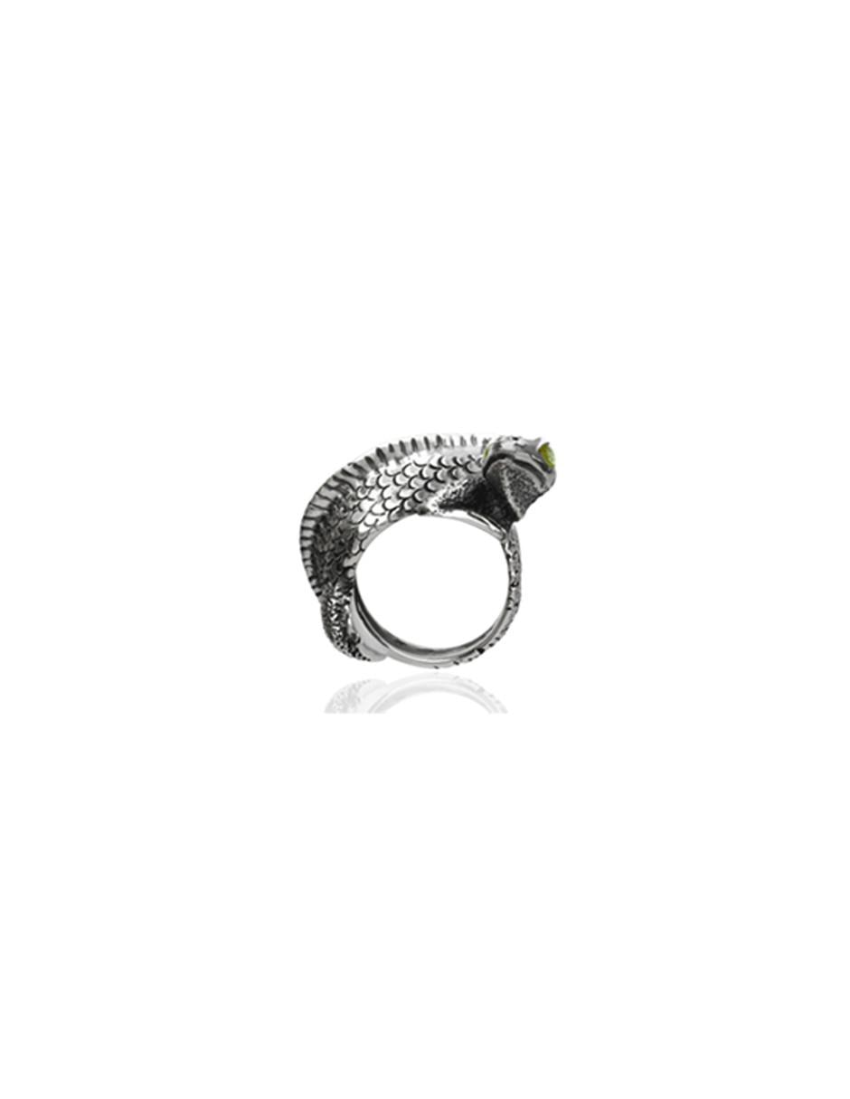 Anillo de serpiente México Salvaje P 925 peridoto brillante Anillo de serpiente México Salvaje P 925 peridoto brillante