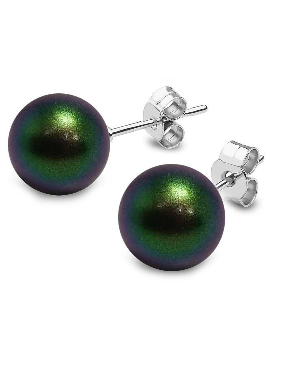 Broqueles de plata con acabado brillante cristal 2