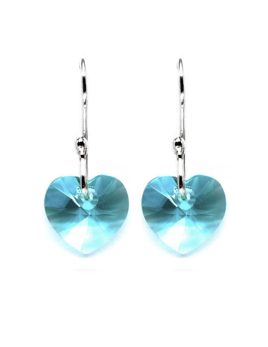 Aretes de plata con acabado brillante cristal 2