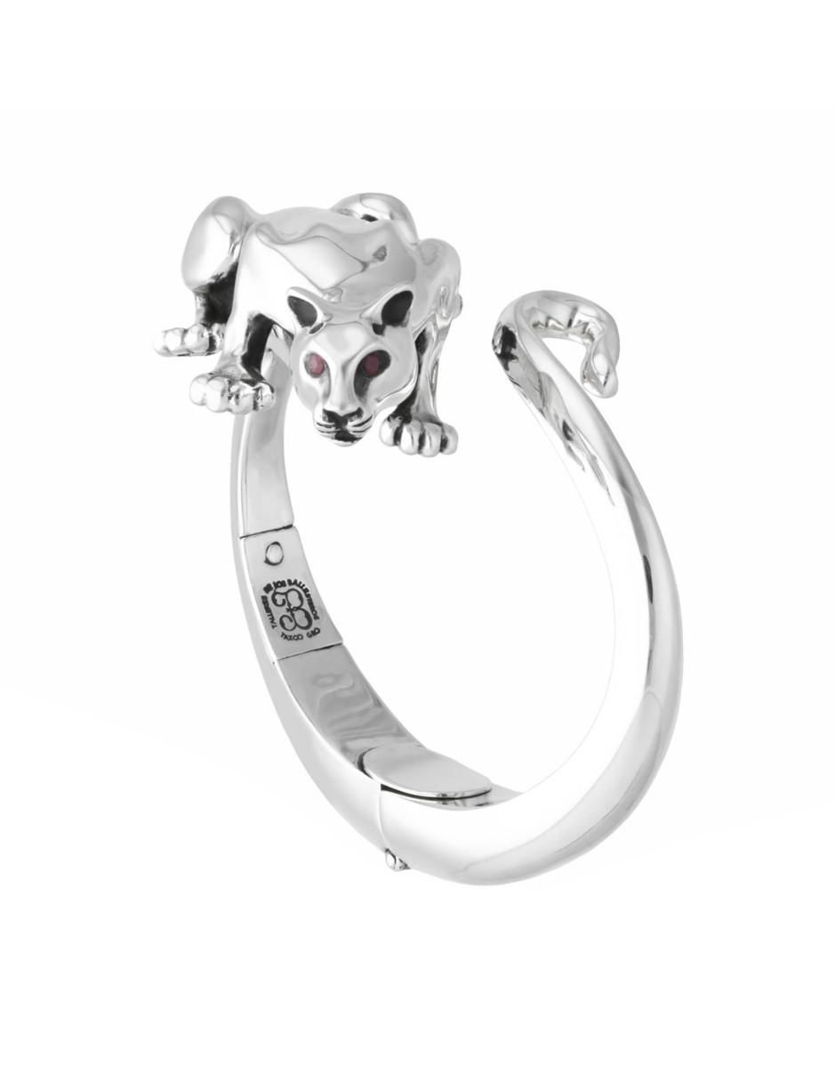 Brazalete de plata acabado liso