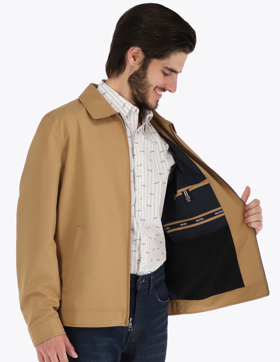 Chamarra casual Nautica impermeable con bolsillos para hombre