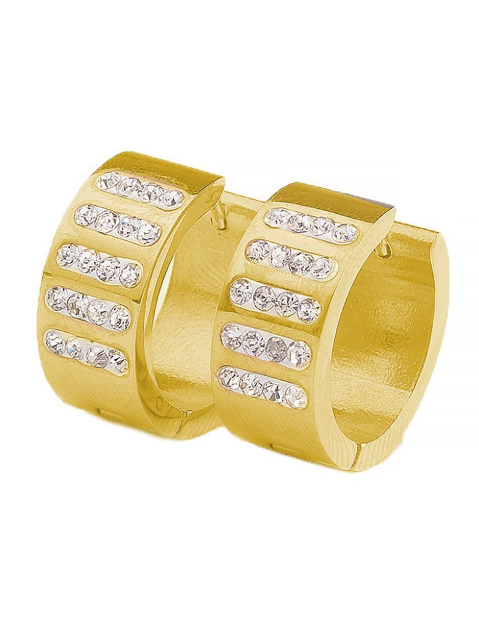 Arracadas con acabado brillante cristal