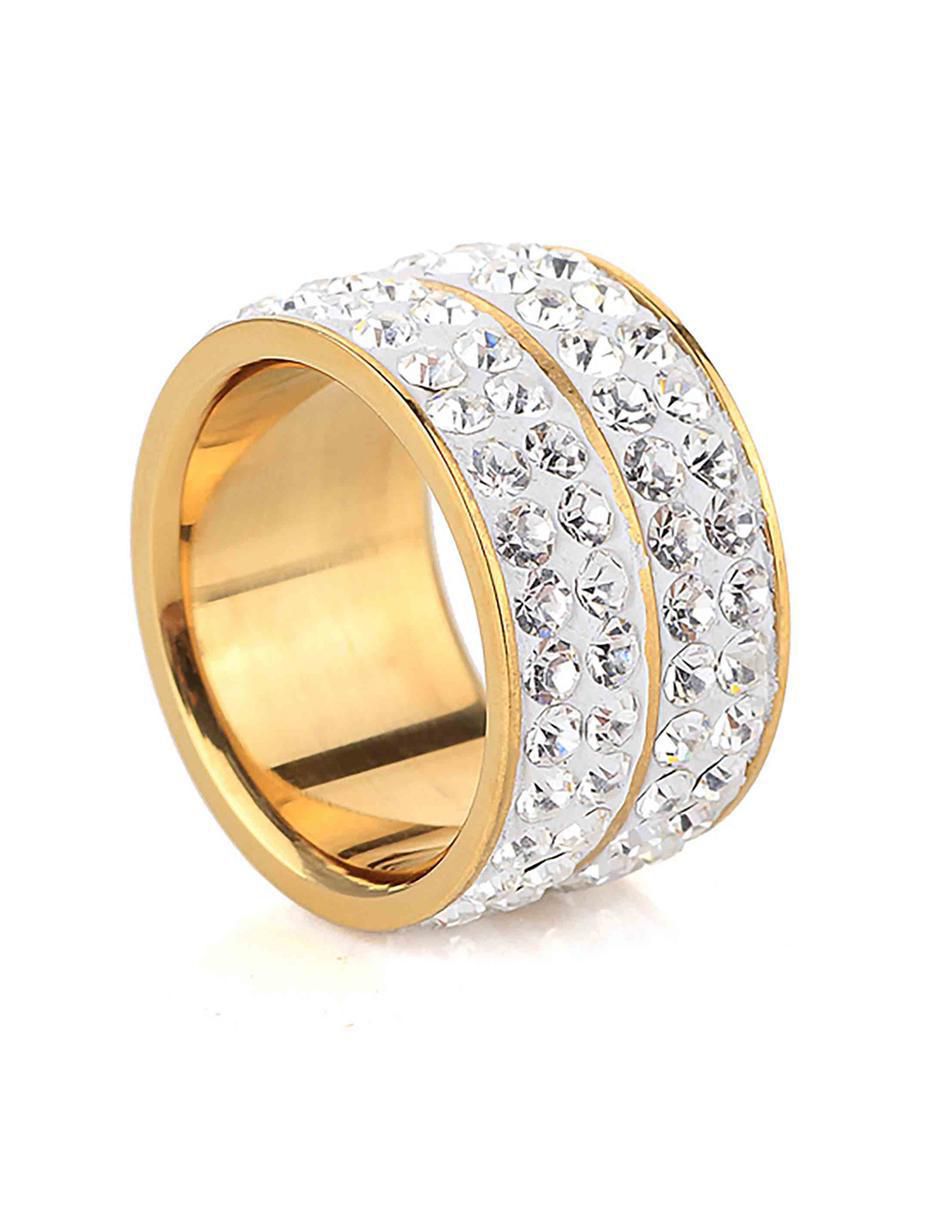 Anillo de oro cristal brillante Anillo de oro cristal brillante