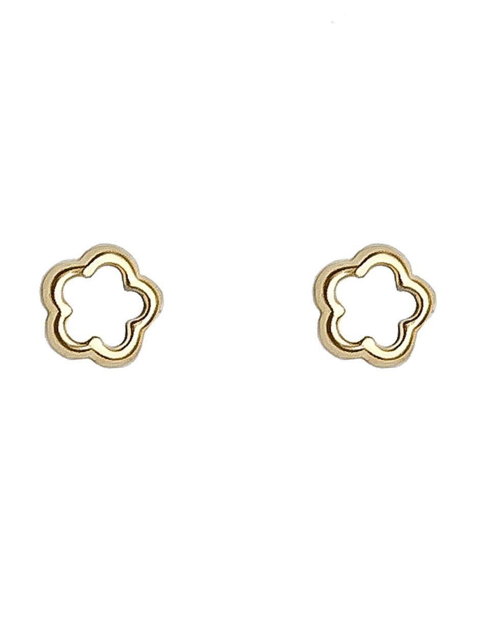 Broqueles de oro con acabado brillante