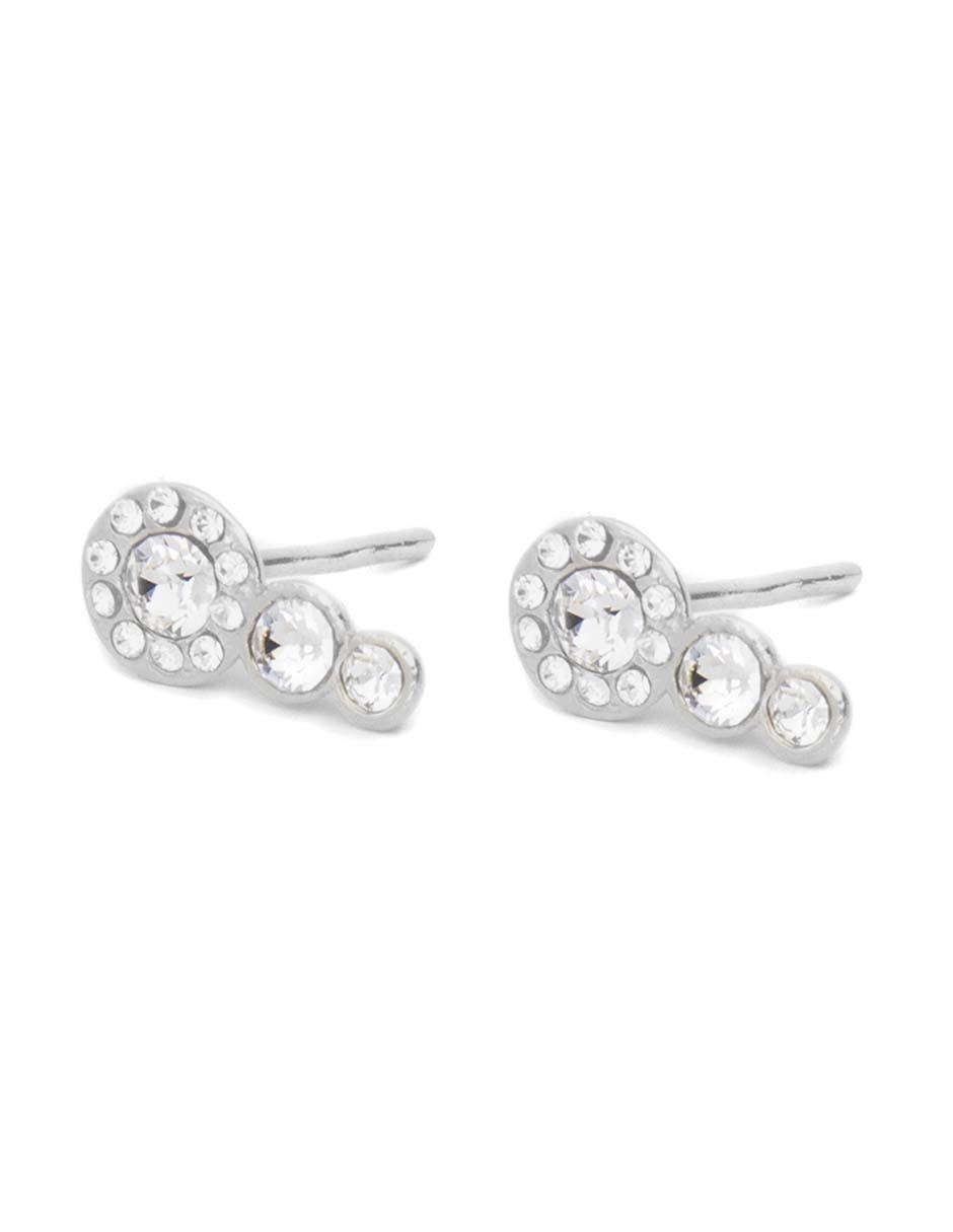 Aretes con acabado brillante cristal 2