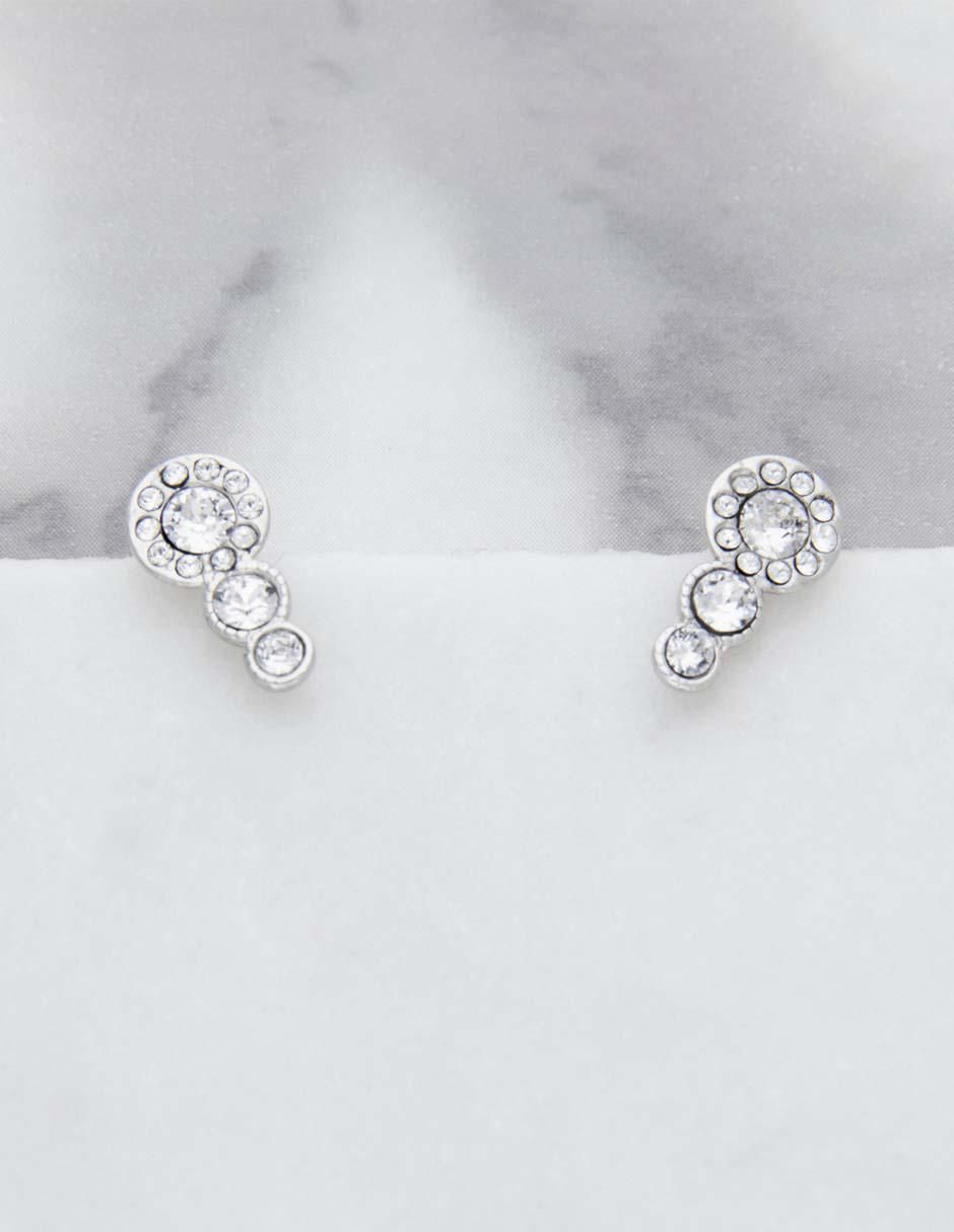 Aretes con acabado brillante cristal 3