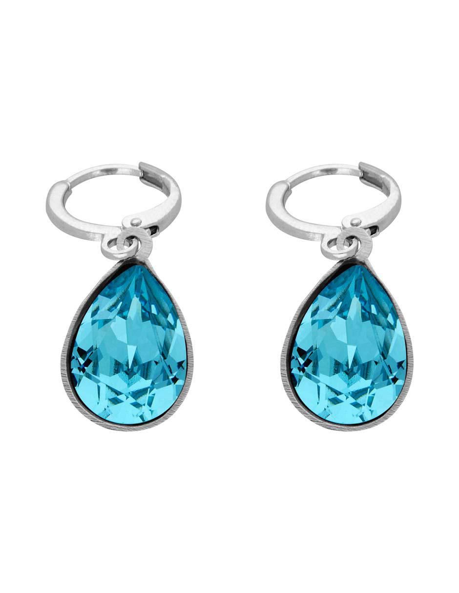 Arracadas de gota con acabado brillante cristal 1