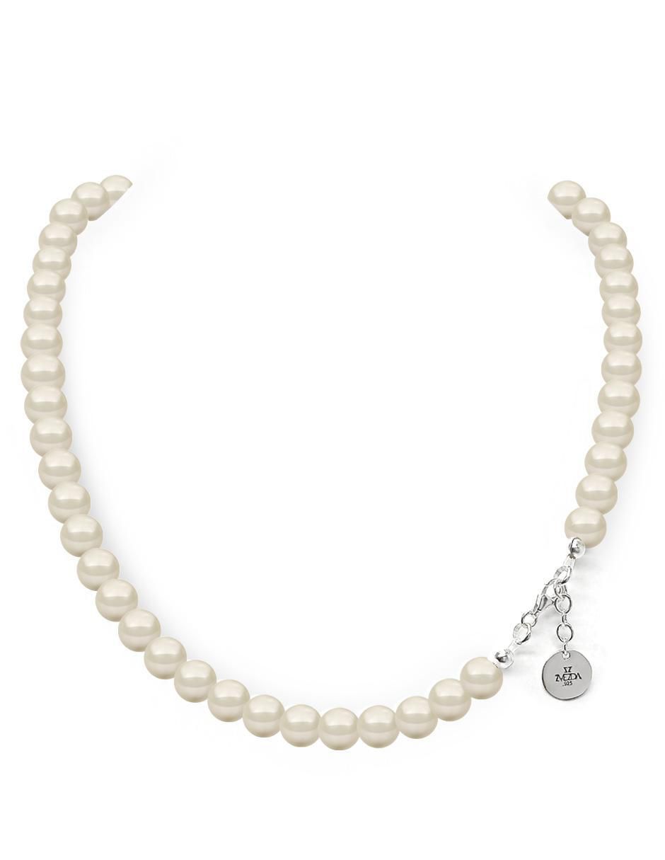 Aretes y collar redondo Zvezda Pearls p 925 cristal 6