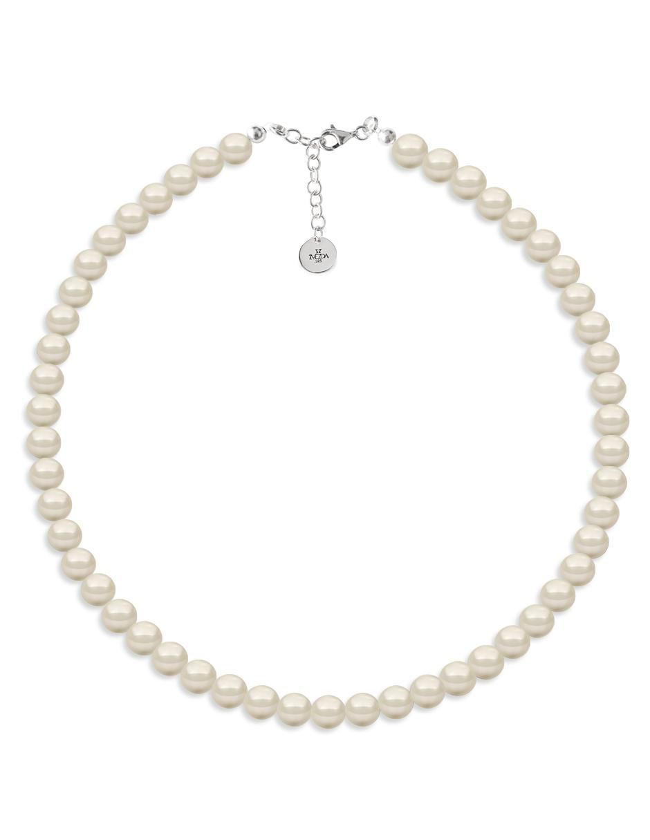 Aretes y collar redondo Zvezda Pearls p 925 cristal 8